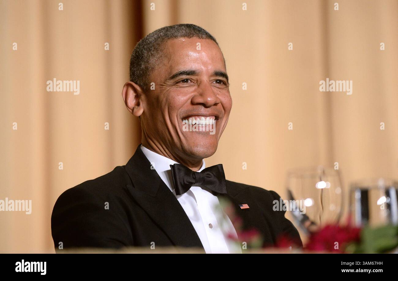 4. Mai 2014: Washington, District of Columbia, USA S - US-Präsident Barack Obama nimmt an der jährlichen Gala der White House Correspondents Association im Washington Hilton Hotel Teil, 3. Mai 2014 in Washington, DC. (Bild: © Prensa Internacional/ZUMAPRESS.com) Stockfoto