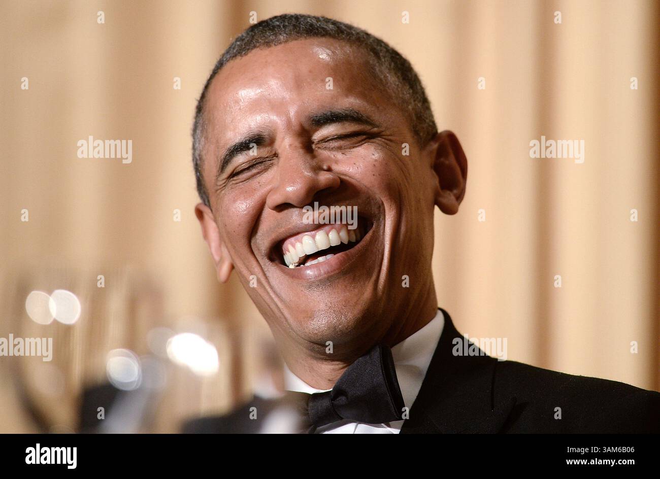 4. Mai 2014: Washington, District of Columbia, USA S - US-Präsident Barack Obama nimmt an der jährlichen Gala der Correspondents Association des Weißen Hauses im Washington Hilton Hotel am 3. Mai 2014 in Washington, DC Teil (Bild: © Prensa Internacional/ZUMAPRESS.com). Stockfoto