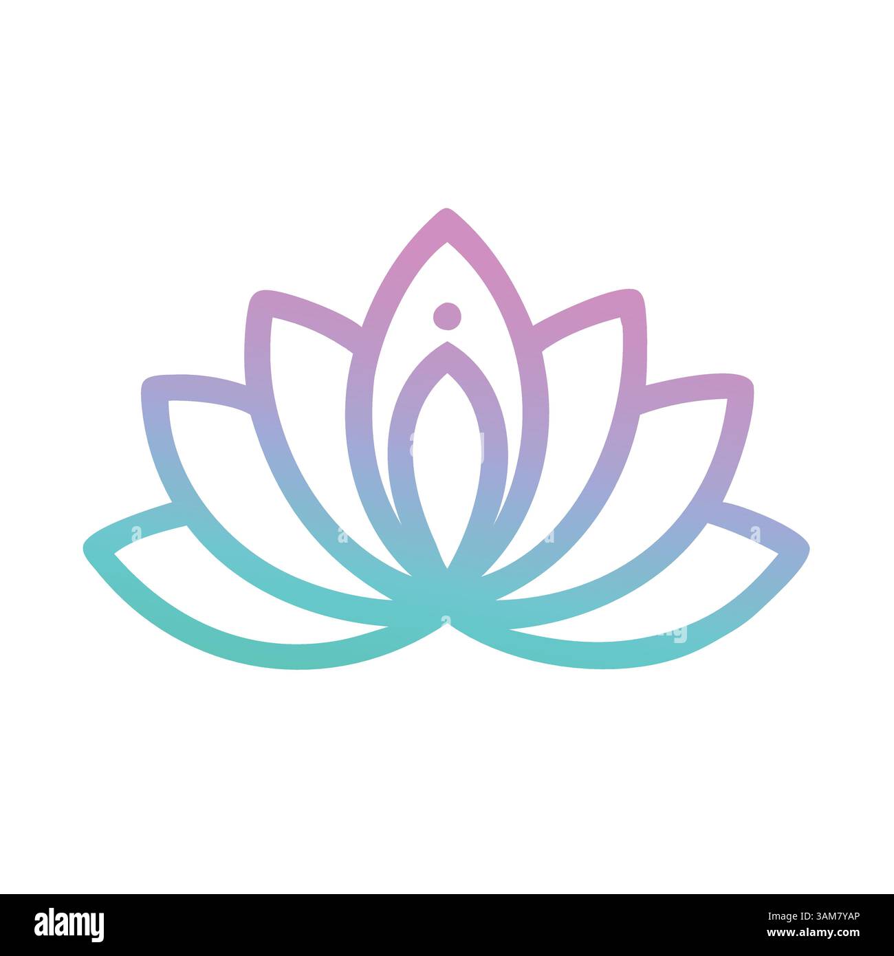Logo Mit Verlaufsmuster Für Lotusblüten Stock Vektor