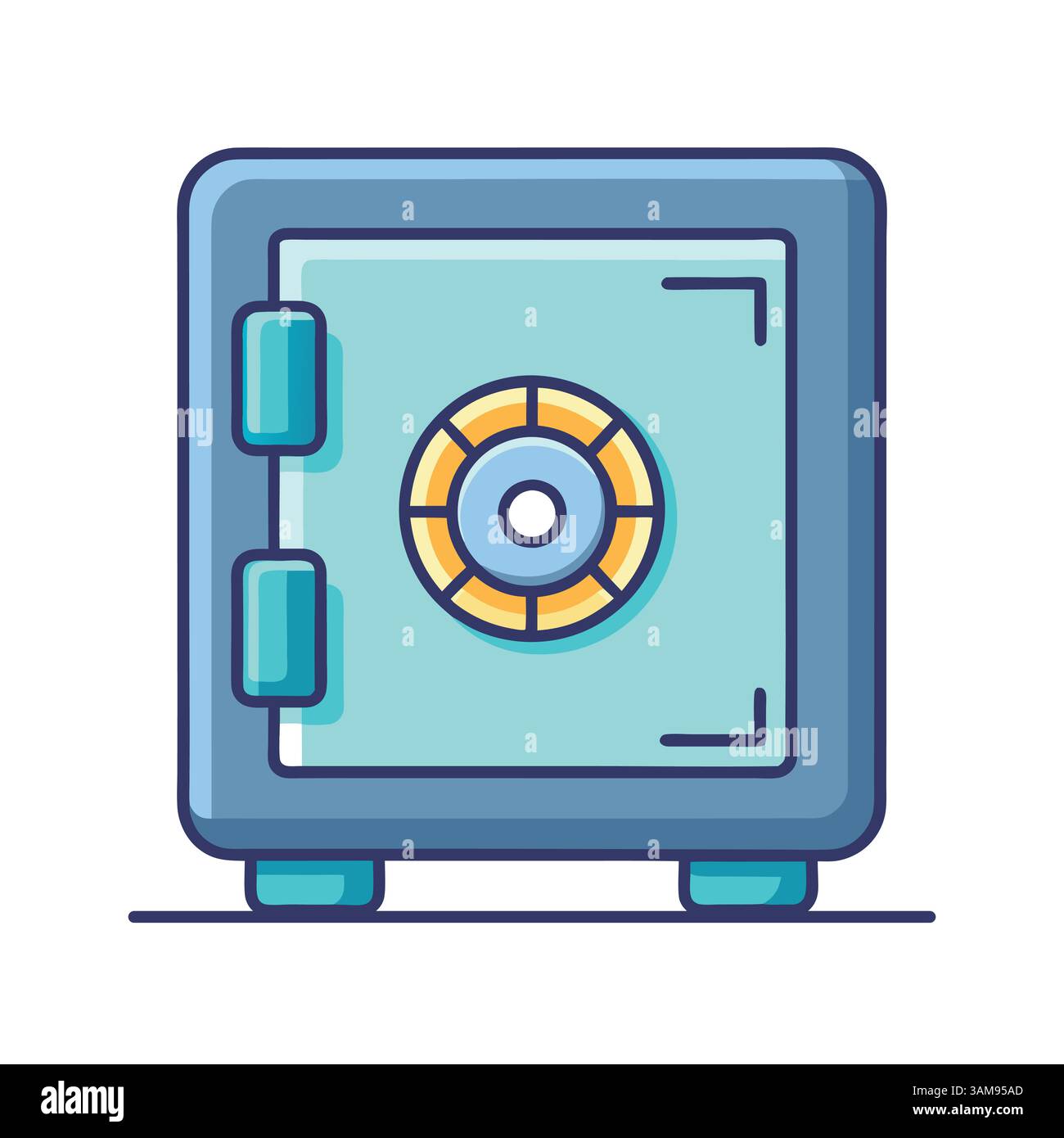 Safe Cartoon Vektor Symbol Illustration Stock Vektor