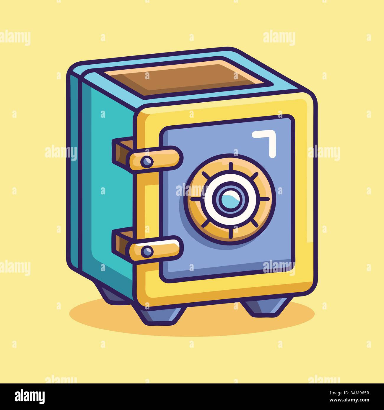 Safe Cartoon Vektor Symbol Illustration Stock Vektor