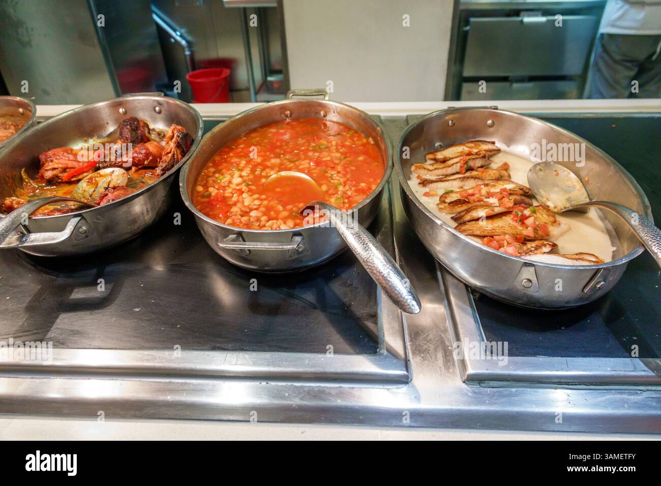 Great Stirrup Cay die Bahamas, Norwegian Cruise Line NCL Breakaway Schiff 11-tägige Route in der östlichen Karibik, an Bord im Inneren, Garden Cafe Buff Stockfoto