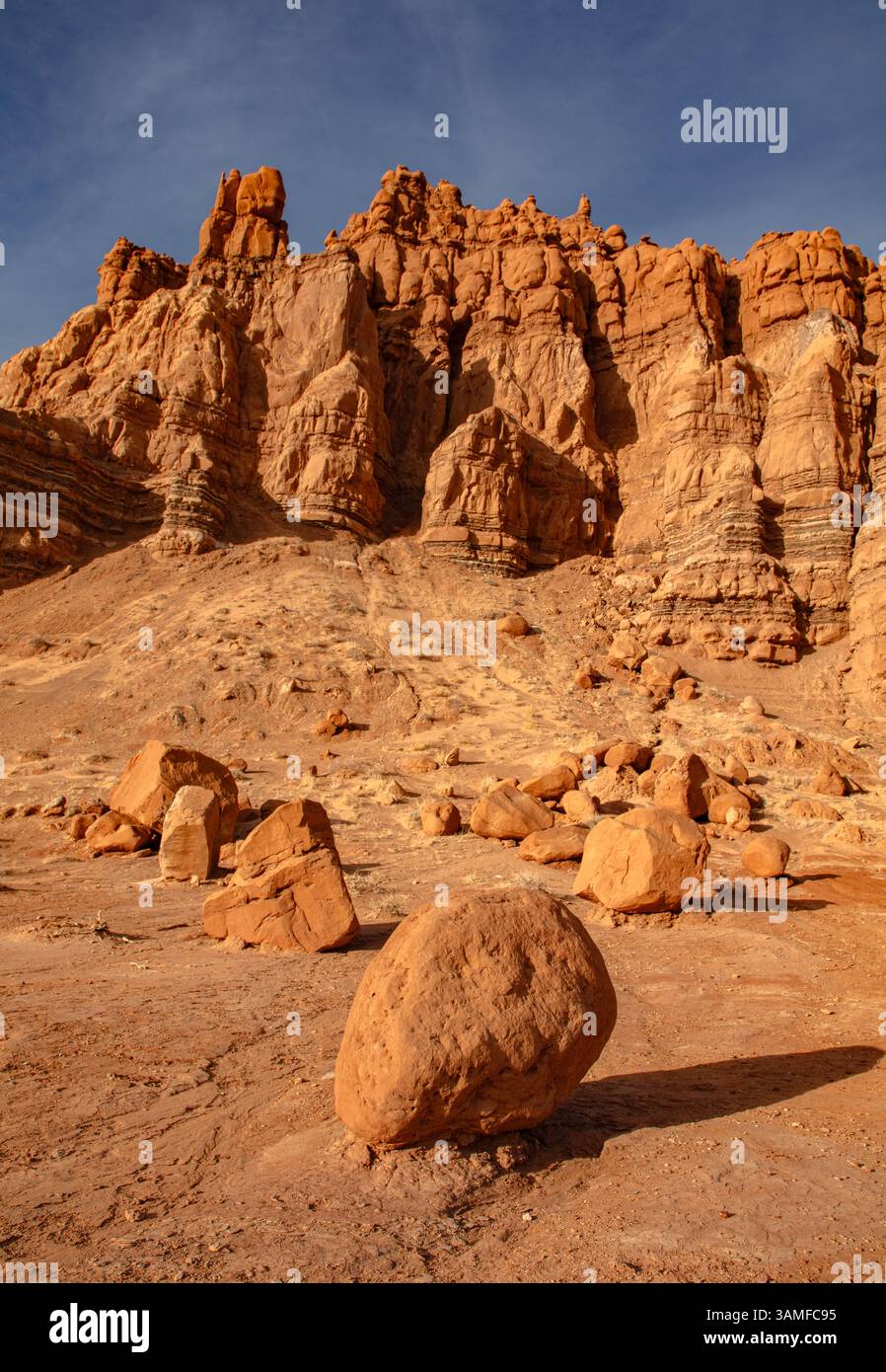 Hoodoos im Goblin Valley State Park im San Rafael Swell von Utah. Stockfoto