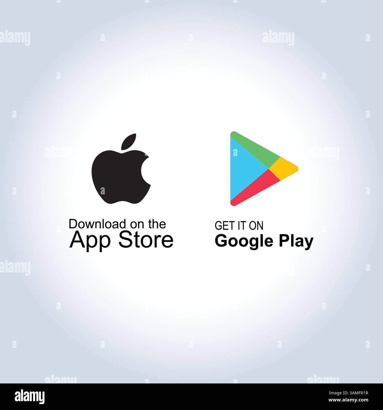 Set Pack Google Play Store Symbol, App Store Symbol, Logo Symbol für Website Design, Marketing, Vektor Symbol Stock Vektor