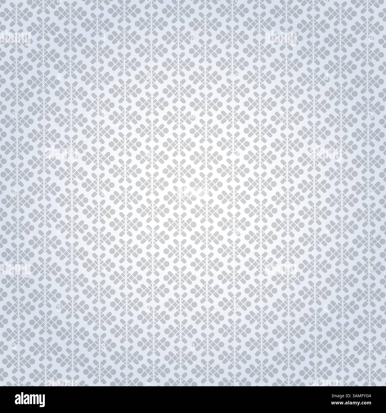 Abstraktes Blumenmuster, nahtloses geometrisches Muster, weißer Hintergrund Stock Vektor