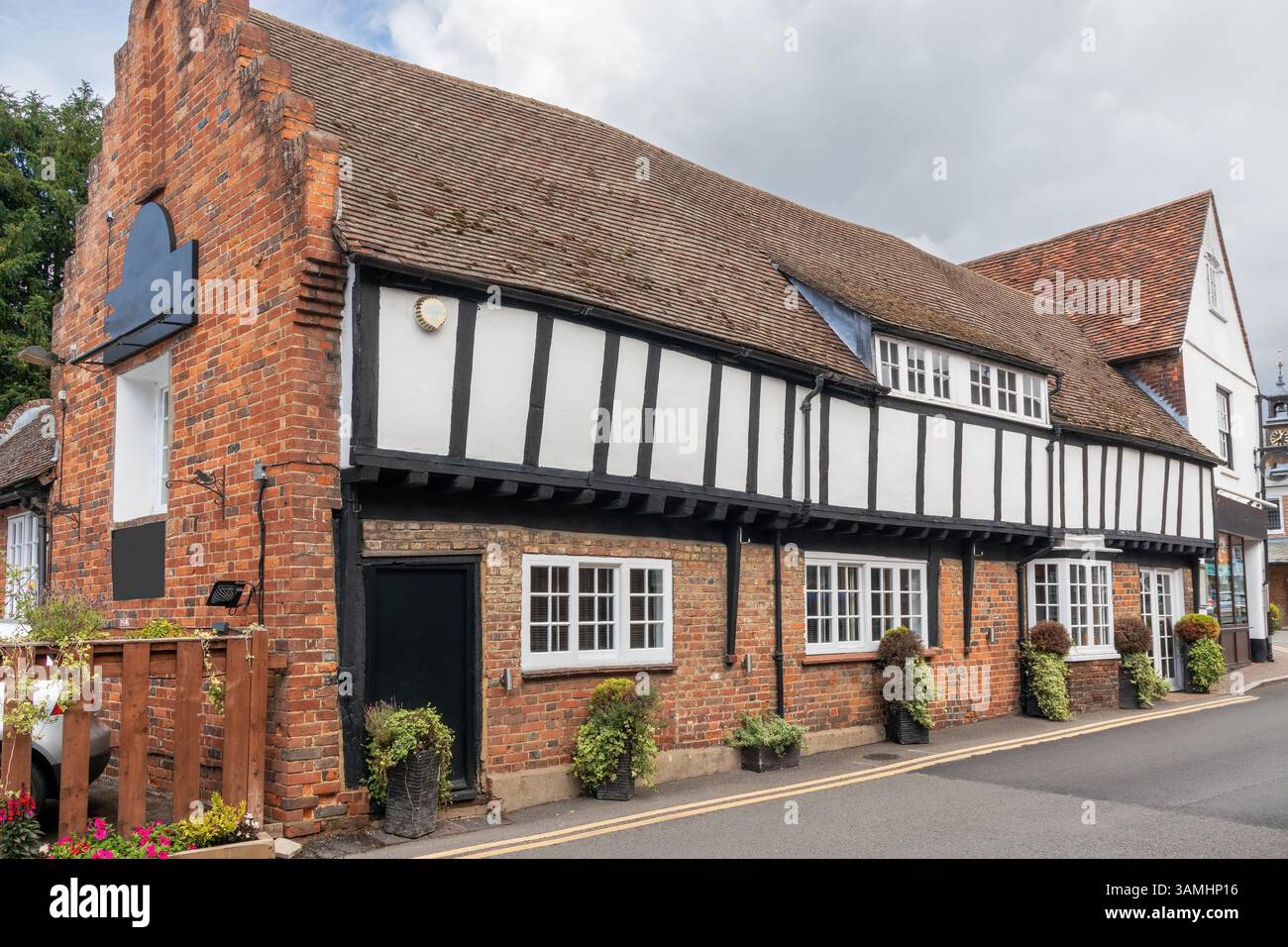 Denkmalgeschützte Gebäude an der Church Street, Princes Risborough, Buckinghamshire, England, Großbritannien Stockfoto