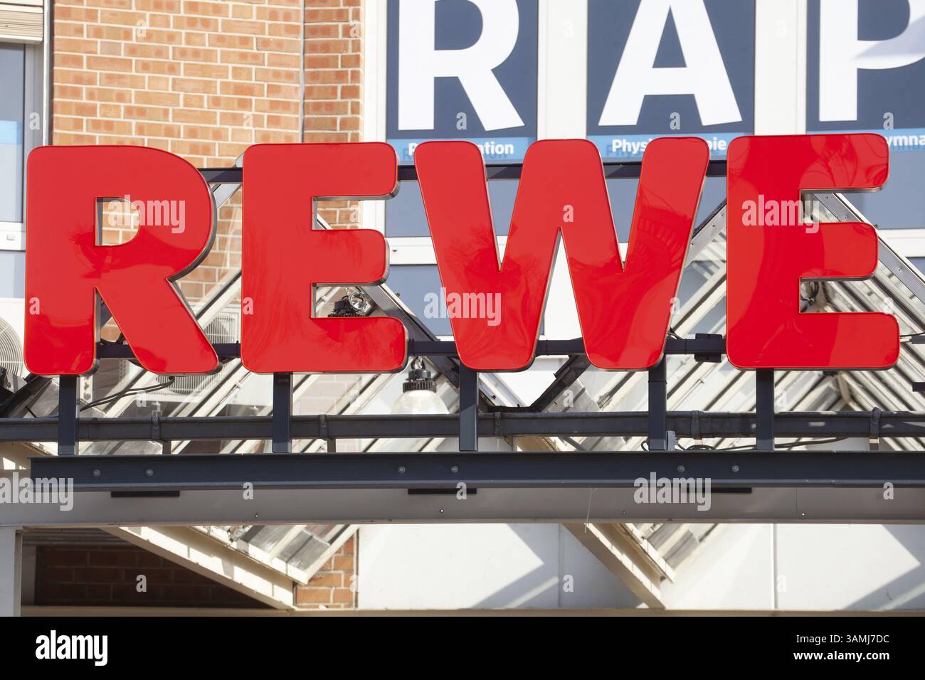 REWE Marken-Discount, Logo, Deutschland, Europa Stockfoto