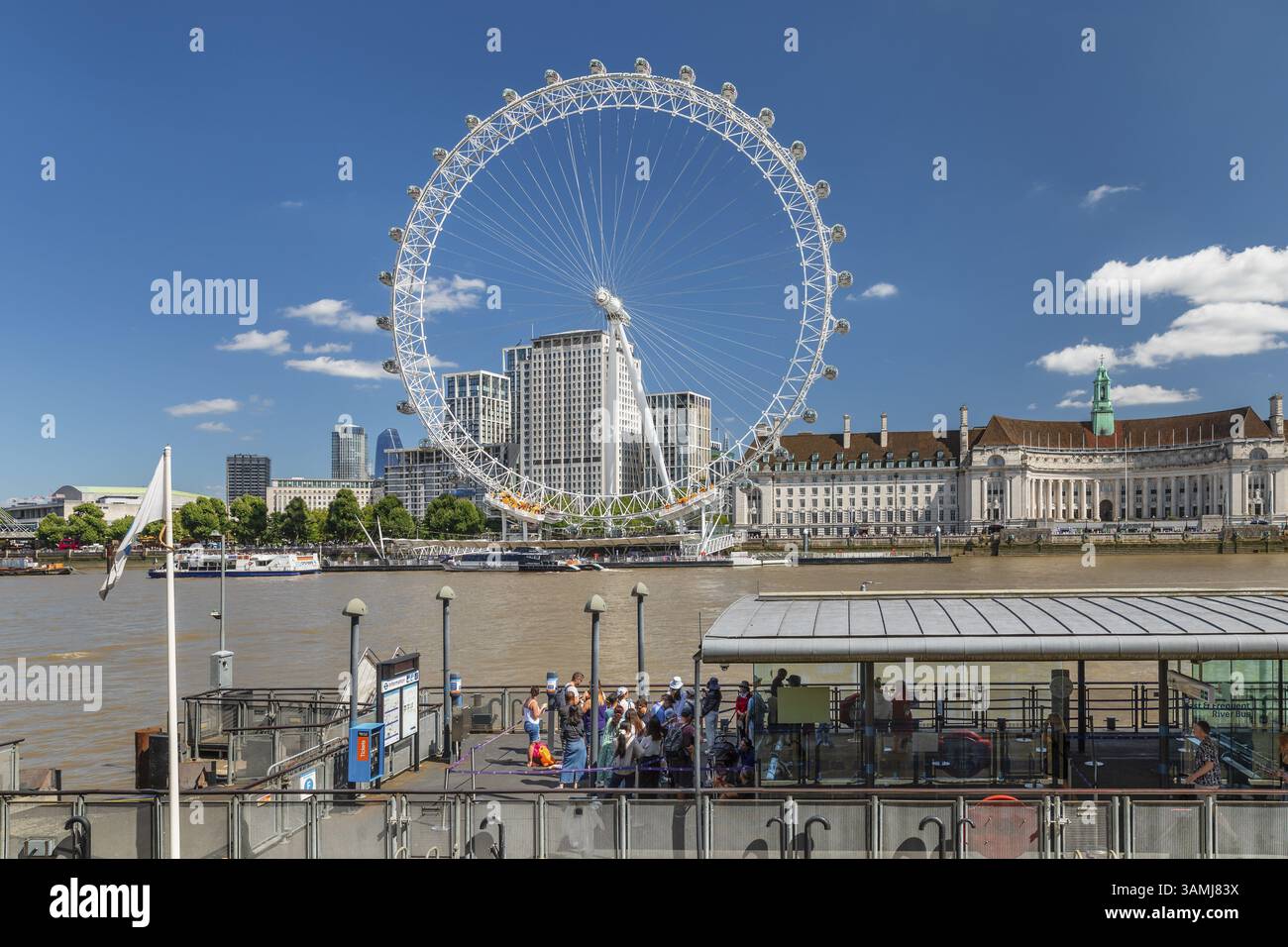 London Eye, London Borough of Lambeth, London, England, Großbritannien, London, Südengland, Großbritannien Stockfoto