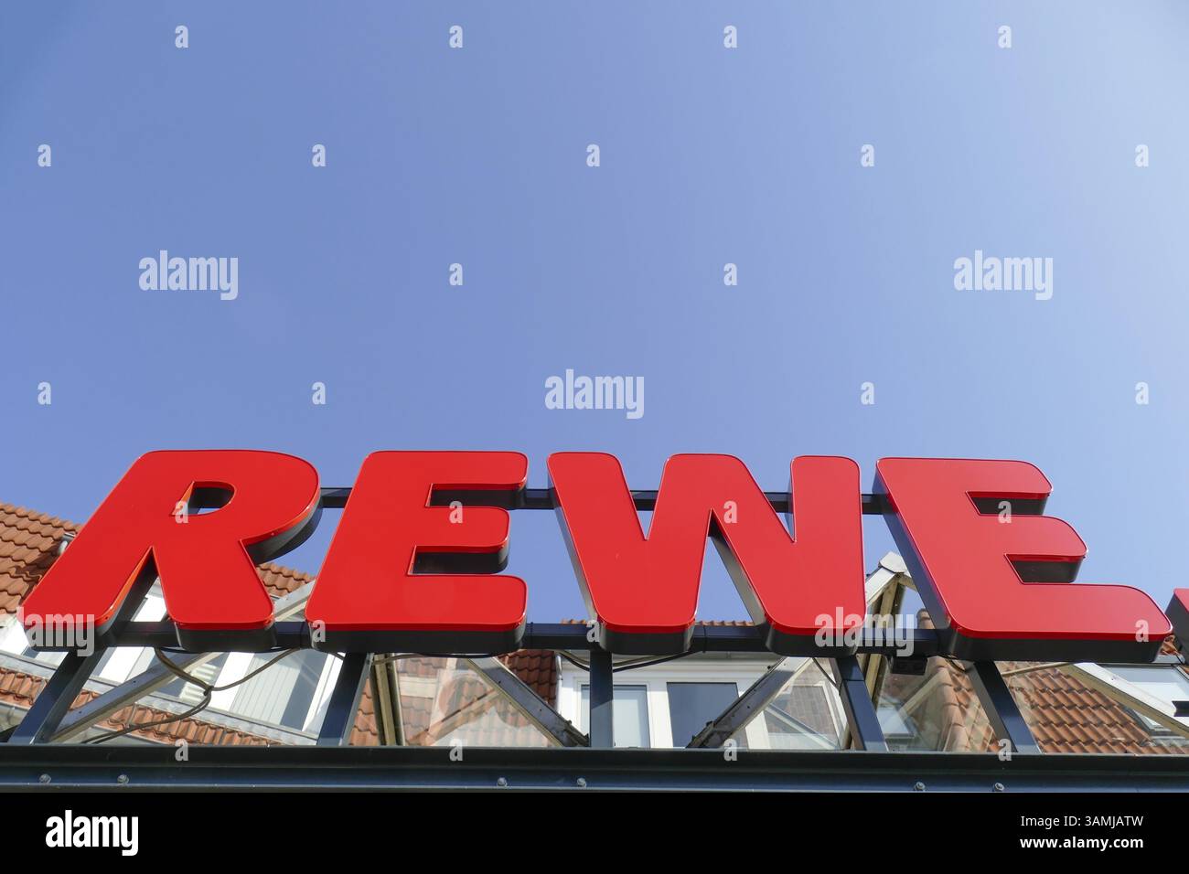 REWE Marken-Discount, Logo, Deutschland, Europa Stockfoto