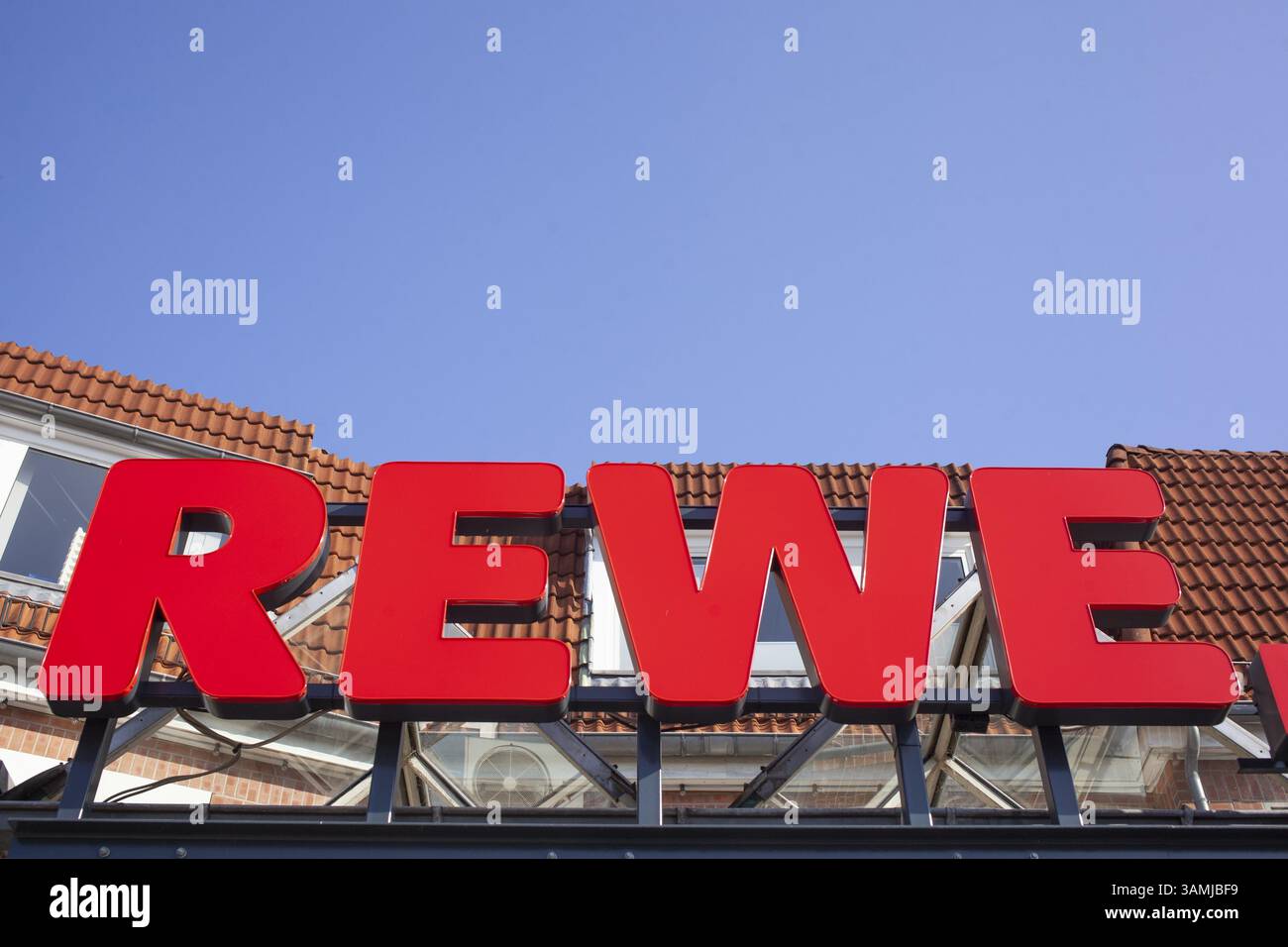 REWE Marken-Discount, Logo, Deutschland, Europa Stockfoto