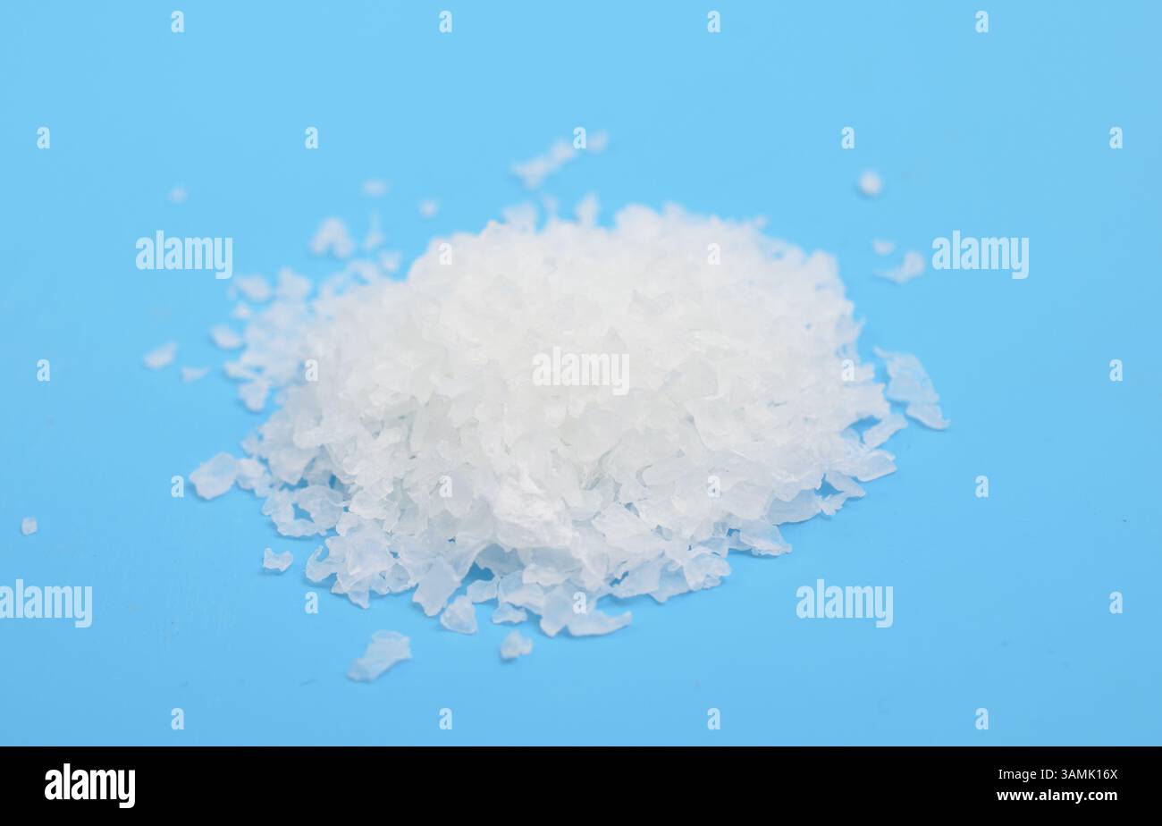 Polyvinylalkohol PVOH, PVA oder PVAL ist ein wasserlösliches synthetisches Polymer Stockfoto Polyvinylalkohol PVOH, PVA oder PVAL ist ein wasserlösliches synthetisches Polymer Stockfoto