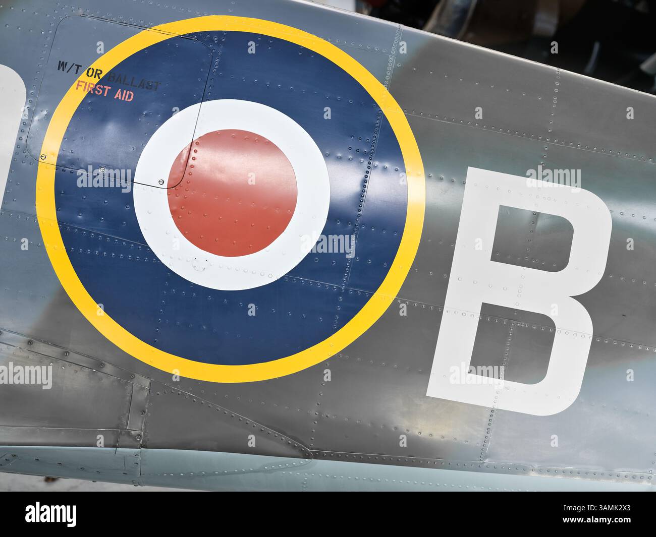 Spitfire Mk1X MH 434 Jagdflugzeug im british Imperial war Museum, Duxford Airfield, England. Stockfoto