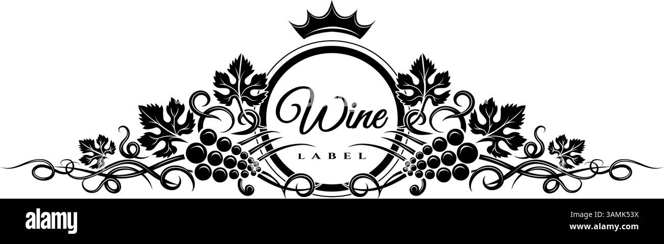 Schneidwerk für Traubenweine Stock Vektor