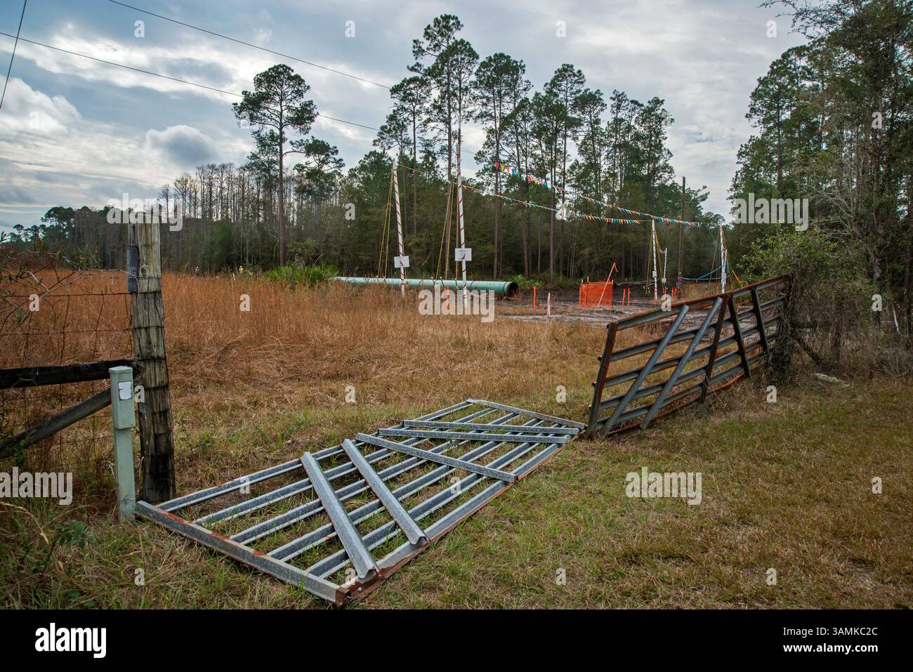 SabalÂ Trail Pipeline Construction, Bronson, Florida, USA Stockfoto
