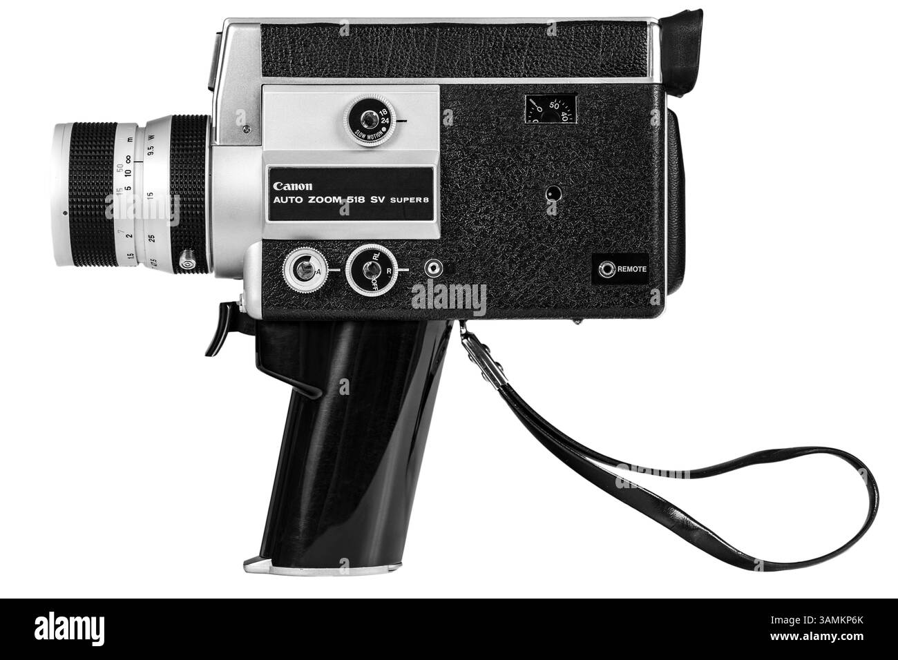 Vintage Canon Super 8 Filmkamera mit Zoomobjektiv Stockfoto