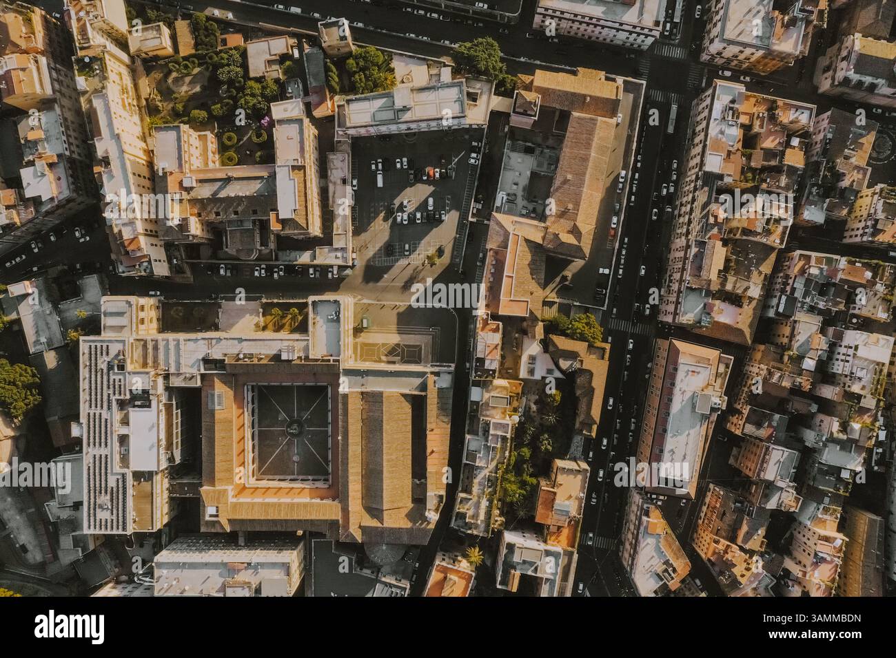 Tagesansicht der Dächer in Rom, Italien. Stockfoto