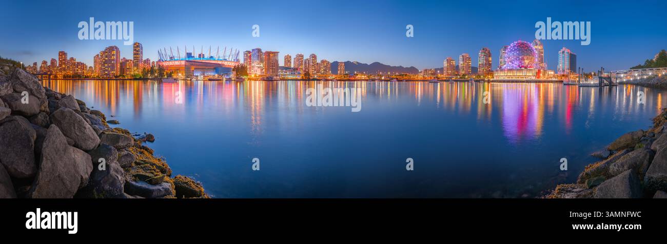 Panoramablick auf Vancouver City, Kanada Stockfoto