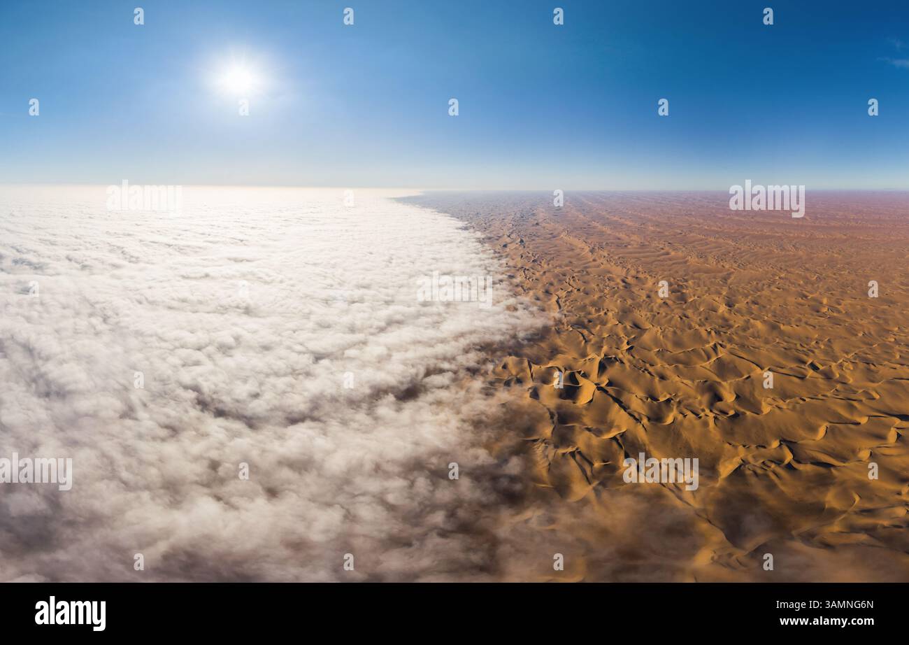 Luftaufnahme der Namib-Wüste, Sossusvlei, Namibia Stockfoto