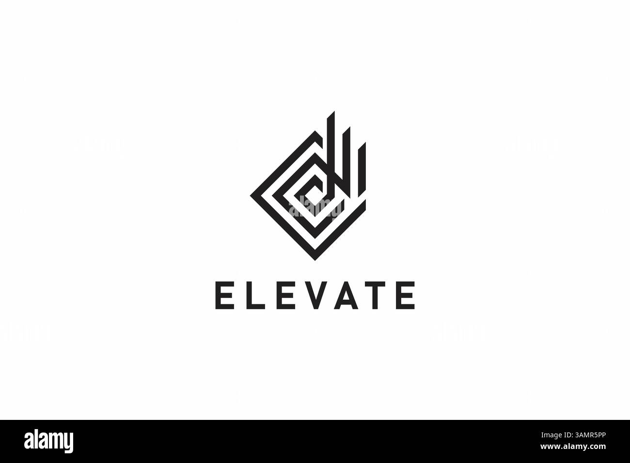Elevate Logo Business Company Abstrakte Gebäudekonstruktion Markenidentitätszeichen Symbol Stock Vektor