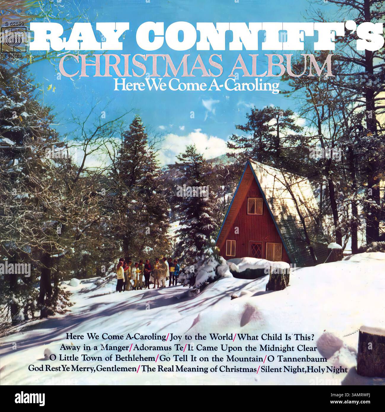 Ray Conniff - Weihnachtsalbum - Vintage-Vinyl-Cover Stockfoto