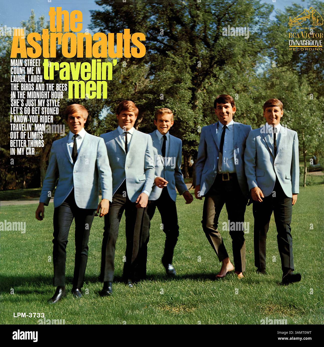 The Astronauts - Travelin' Men - Vintage-Plattencover Stockfoto