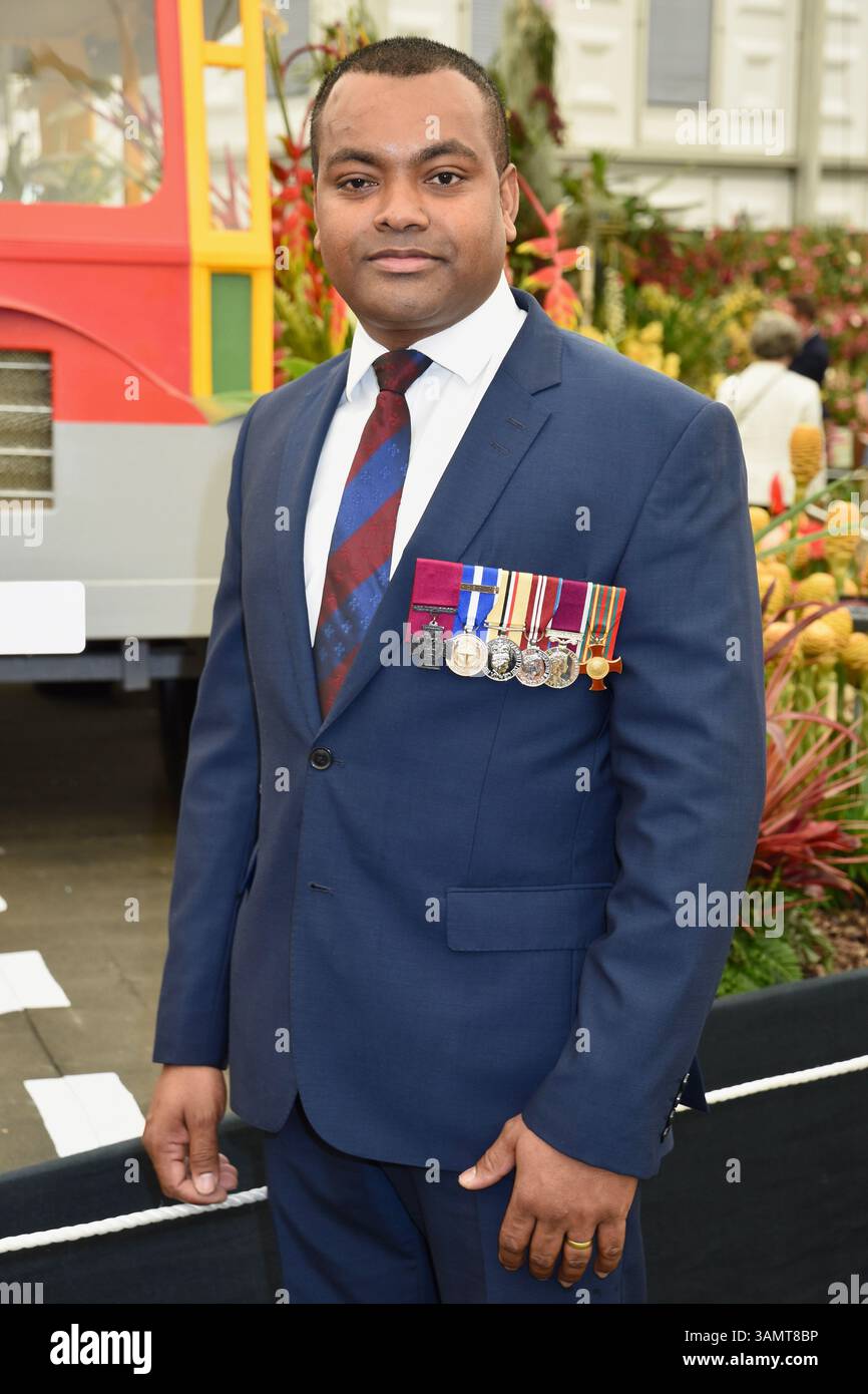 Lance Sergeant Johnson Beharry, RHS Chelsea Flower Show 2018, Chelsea, London, Großbritannien Stockfoto