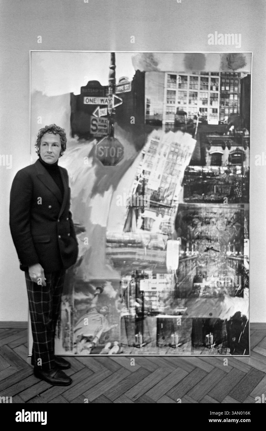 Robert Rauschenberg. Porträt des amerikanischen Malers und Grafikers Milton Ernest 'Bob' Rauschenberg (1925–2008) 1968 Stockfoto Robert Rauschenberg. Porträt des amerikanischen Malers und Grafikers Milton Ernest 'Bob' Rauschenberg (1925–2008) 1968 Stockfoto