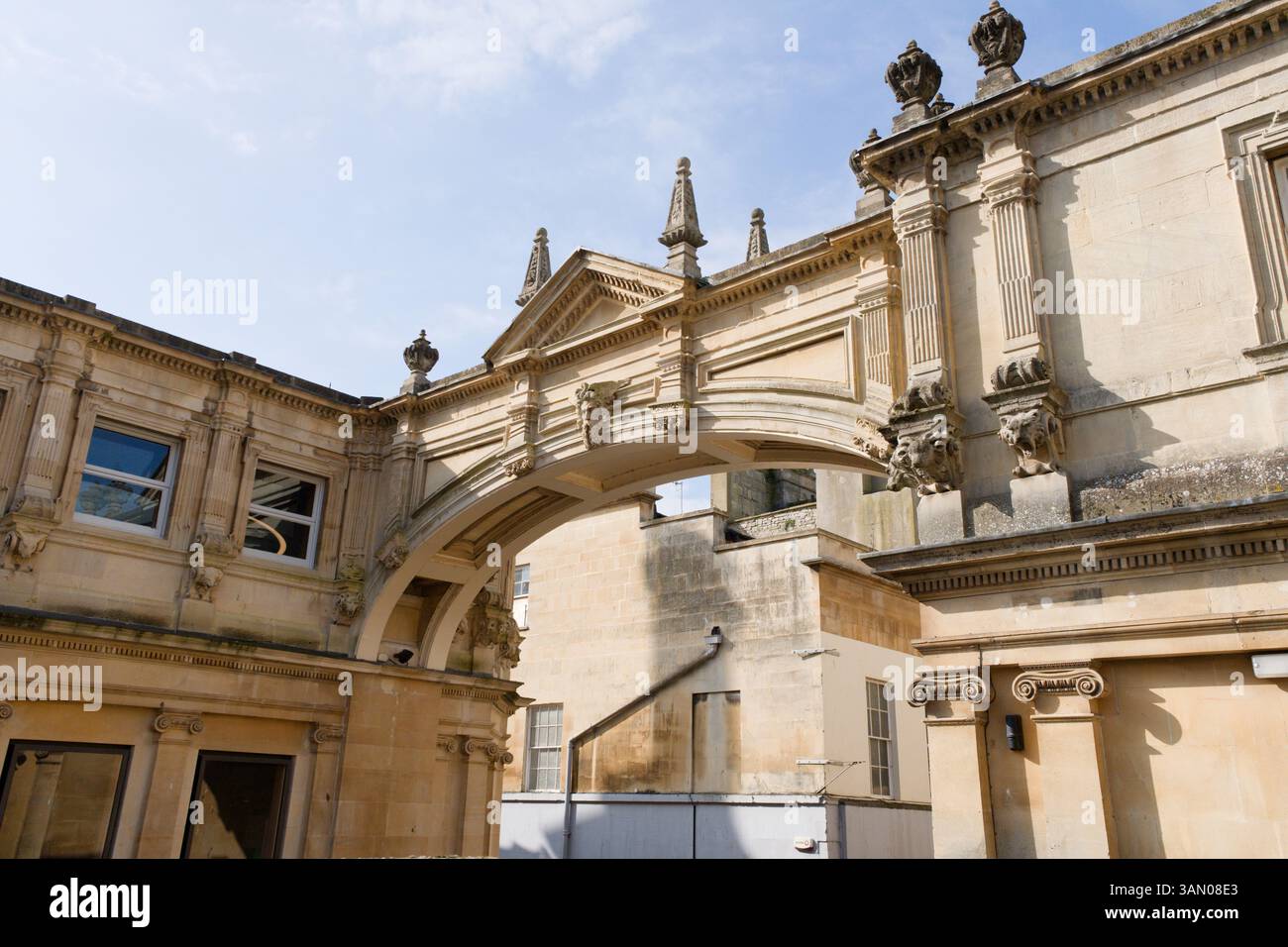 Antike römische Architektur in Bath, Großbritannien Stockfoto