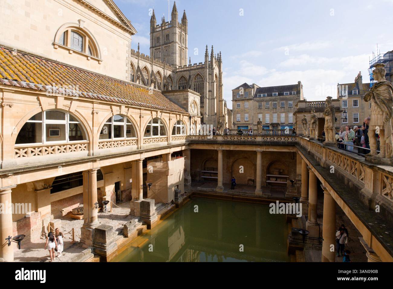 Antike römische Architektur in Bath, Großbritannien Stockfoto