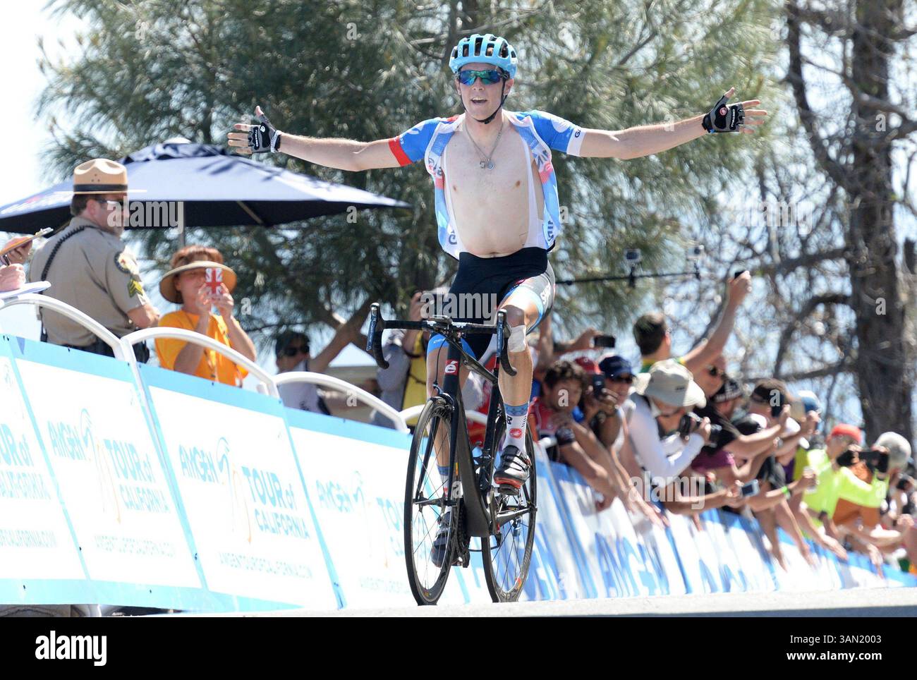 13. Mai 2014: Danville, Kalifornien, USA: ROHAN DENNIS gewinnt die dritte Etappe der Amgen Tour of California auf dem Mount Diablo State Park. (Kreditbild: © Doug Duran/MCT/ZUMAPRESS.com) Stockfoto