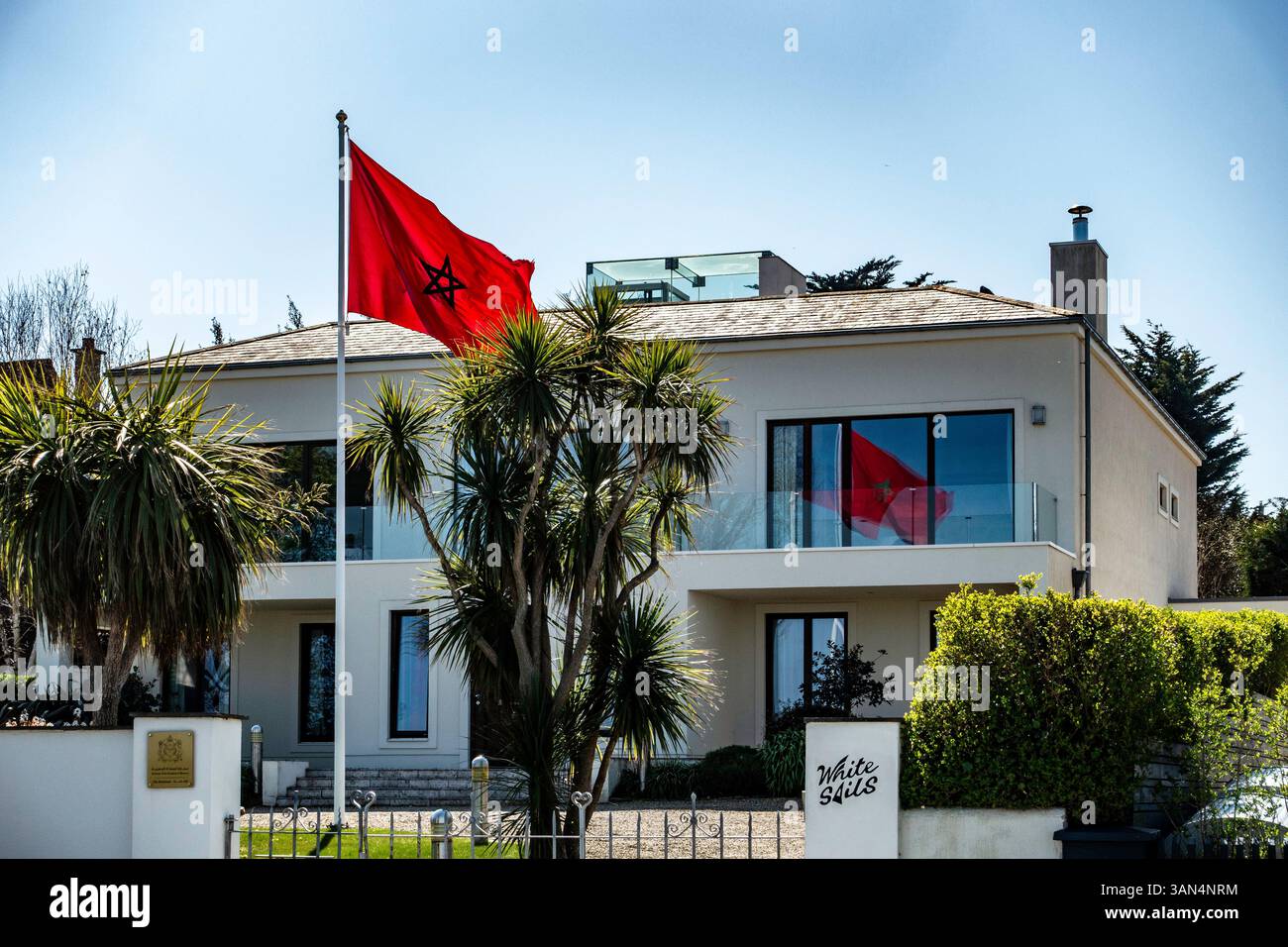 Botschaft des Königreichs Marokko, Sandycove, Dublin, Irland. Stockfoto