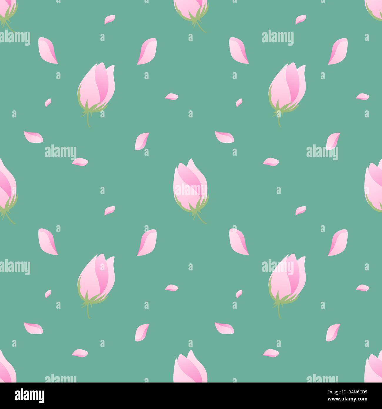 Nahtlose Vektor-Illustration eines Blumenmusters Stock Vektor