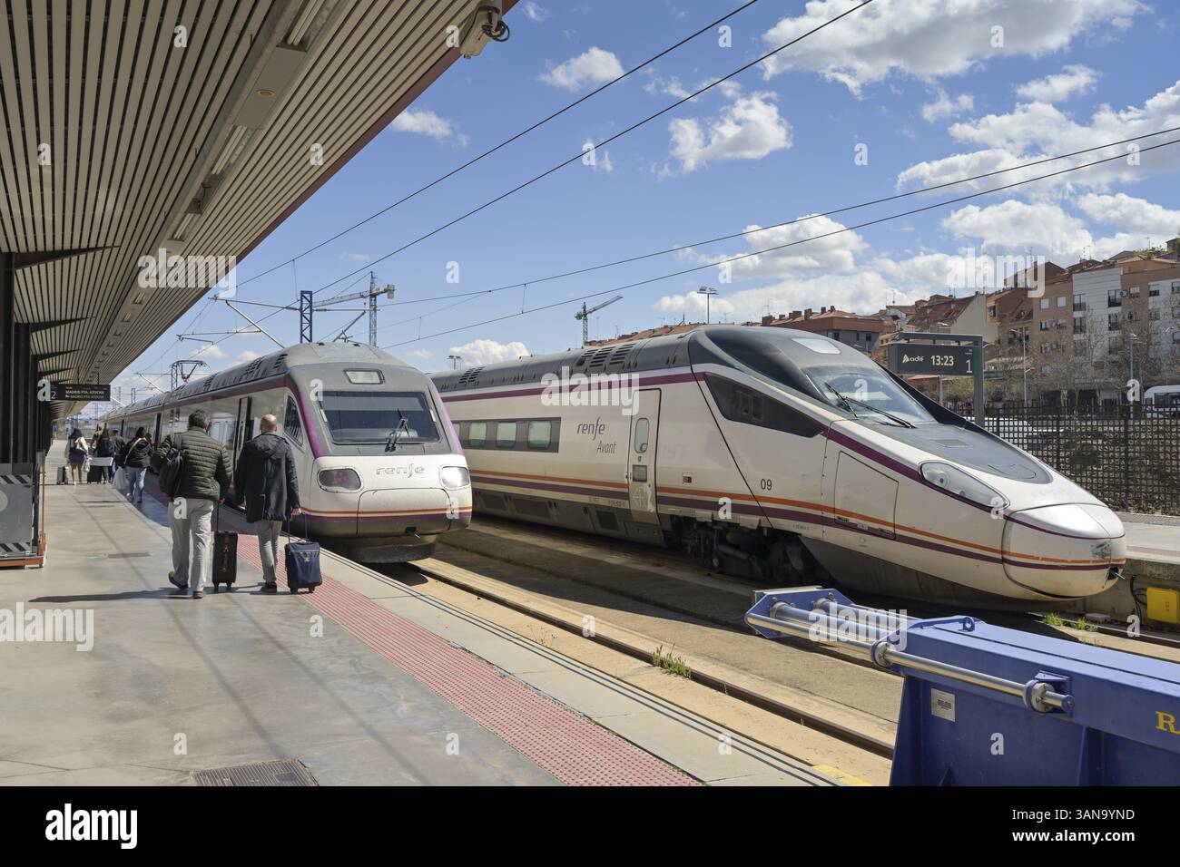 Zug der renfe, Bahnsteig, Hauptbahnhof, Toledo, Spanien, Europa Stockfoto