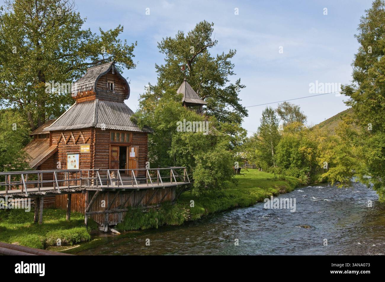 Holzhaus, Russische Föderation Stockfoto