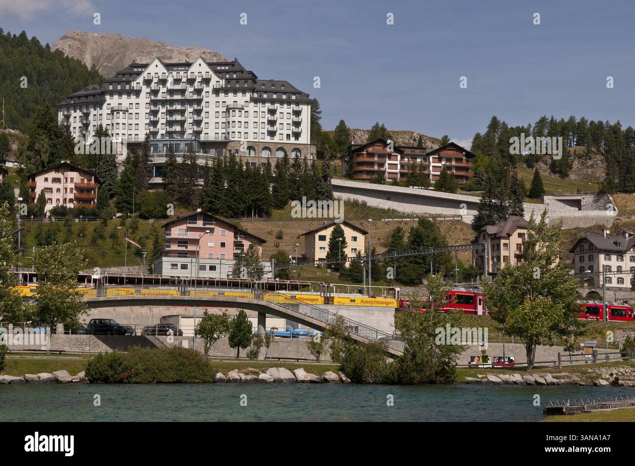 St. Moritz, Celerina, Schweiz Stockfoto