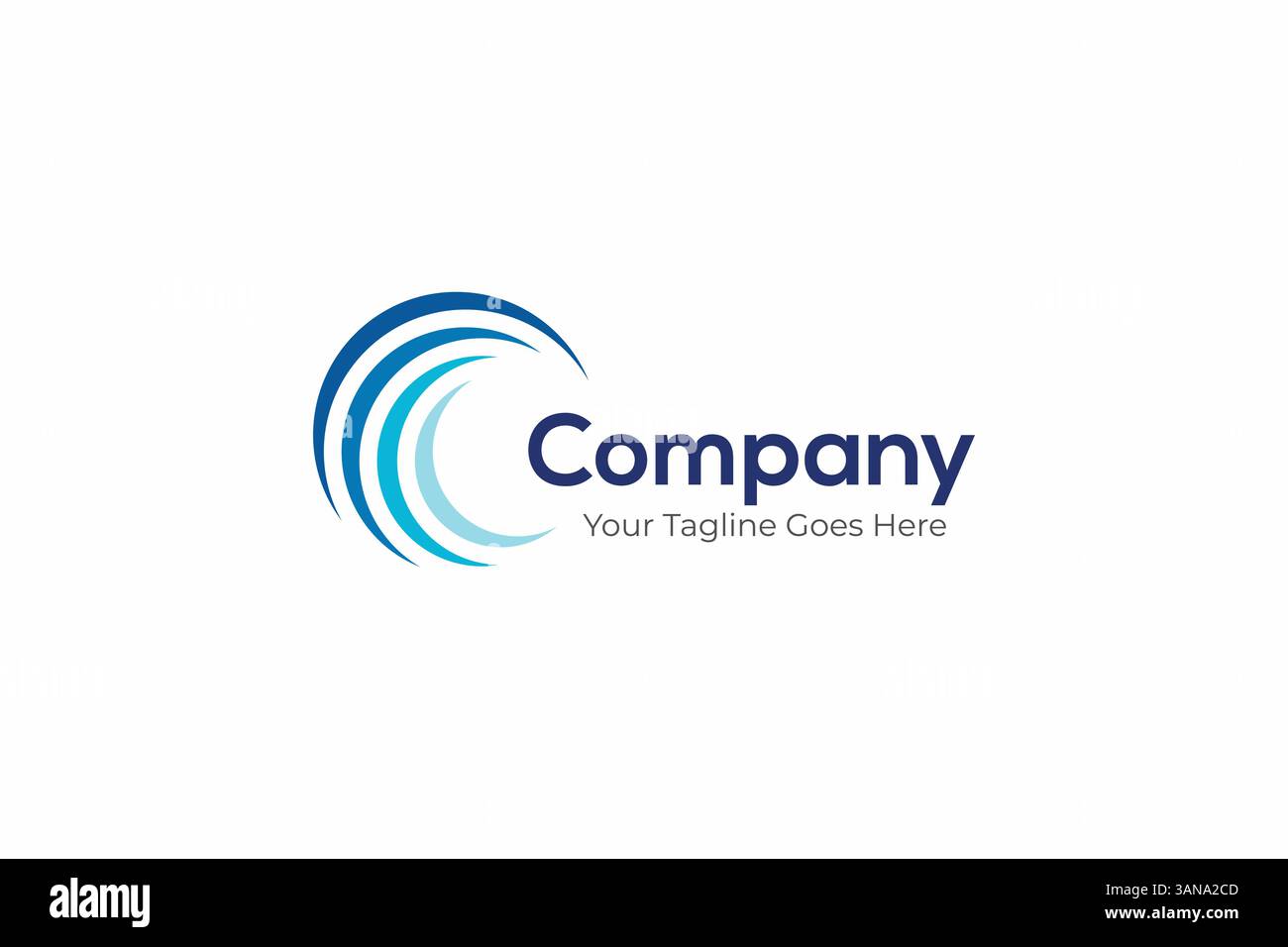 Blue Twirl Logo Abstract für Global Business Company Technology Network modernes und minimalistisches Konzept Stock Vektor