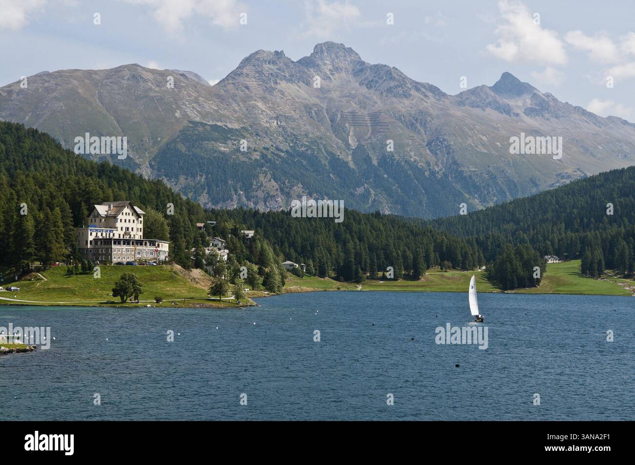 St. Moritz See, Schweiz, Europa Stockfoto