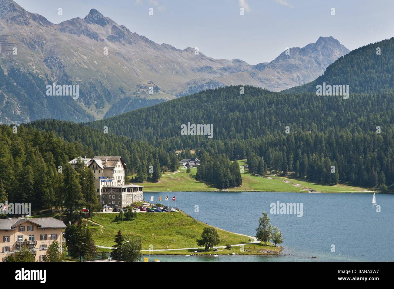 St. Moritz, Celerina, Schweiz Stockfoto