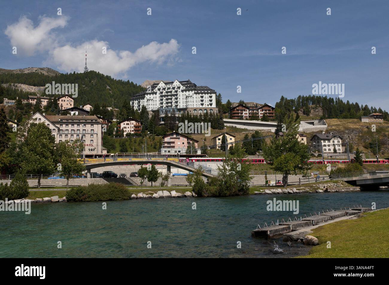 St. Moritz, Celerina, Schweiz Stockfoto