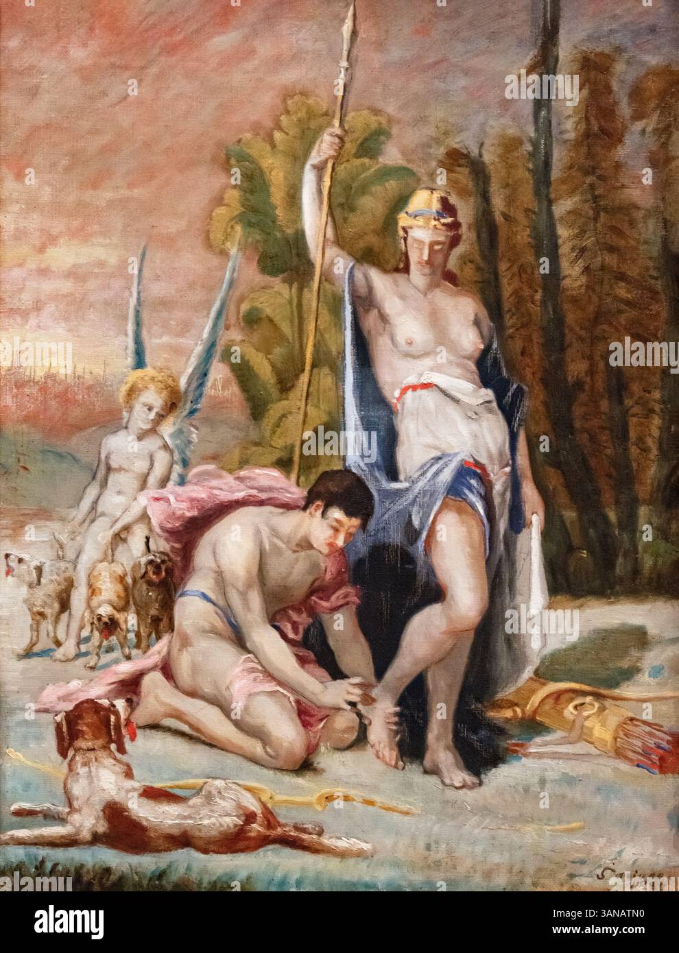 Din A4 Kunstdruck – Arthur Rackham „Göttin Diana“, Jagdmotiv, Ungerahmt, 21x29,7 Cm