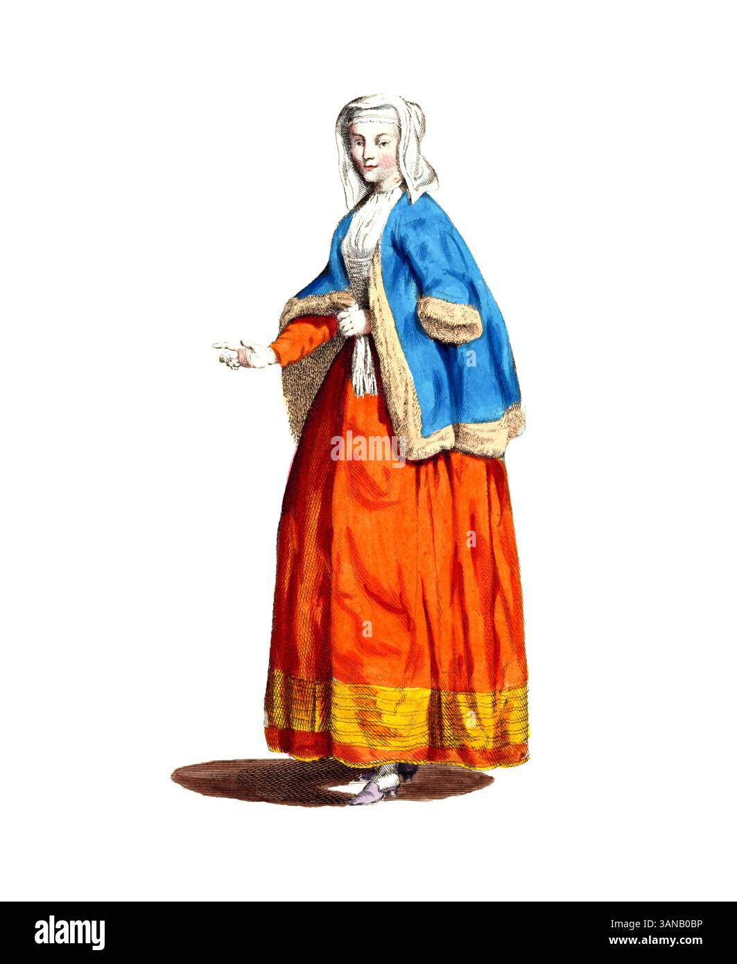 Historische Kleidung, Modegeschichte, Kleid einer Dame in Holland um 1640, digital restaurierte Reproduktion eines Originals aus dem 18./19. Jahrhundert, exaktes Datum unbekannt Stockfoto Historische Kleidung, Modegeschichte, Kleid einer Dame in Holland um 1640, digital restaurierte Reproduktion eines Originals aus dem 18./19. Jahrhundert, exaktes Datum unbekannt Stockfoto