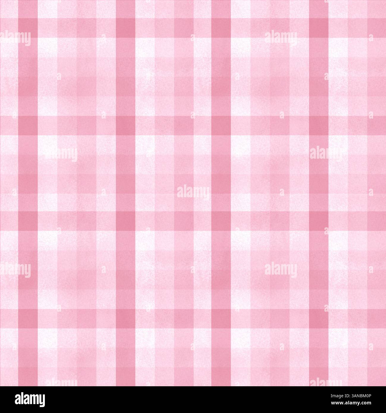 Karomuster mit nahtlosem Karomuster in weiß-Rosa und Aquarellstruktur. Geometrisches Muster für Tischdecken, Papierservietten, Vorhänge. Scrapbooking-Papier. S Stockfoto