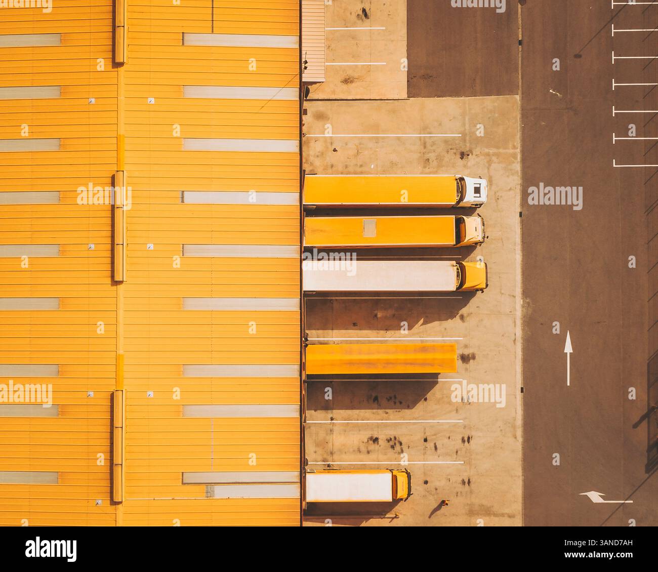 Luftaufnahme eines Postzentrums, Castellon de la Plana, Spanien. Stockfoto
