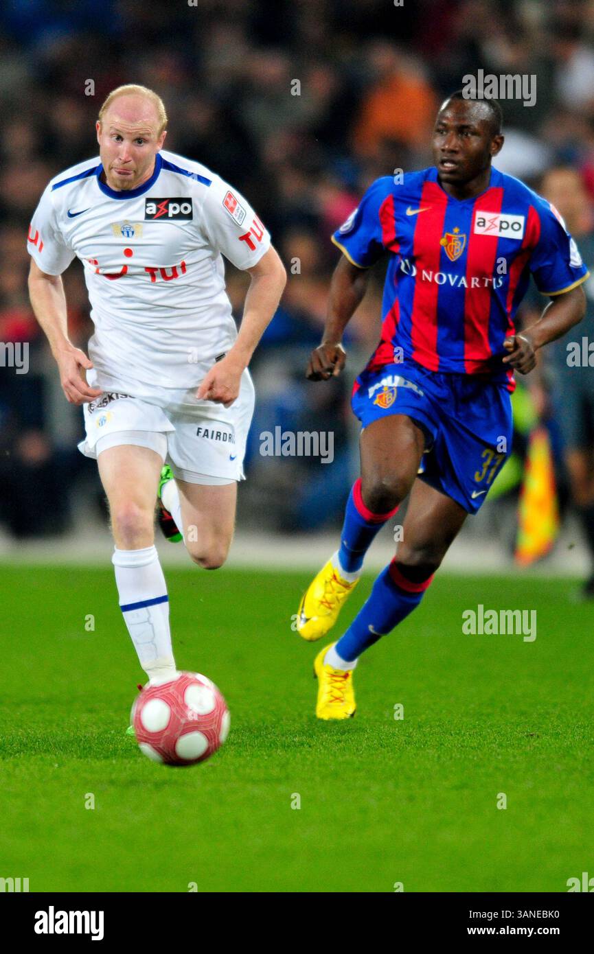 24. März 2010: Ludovic Magnin des FC Zürich beim Spiel der Axpo League im St. Jacob Park in Basel. Das Spiel endete mit 4:1. (Bild: © John Middlebrook/Cal Sport Media/ZUMApress.com) Stockfoto