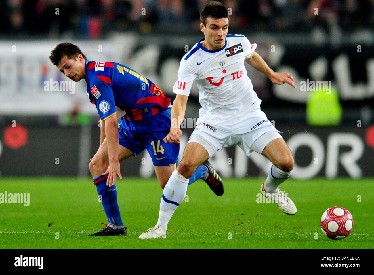 24. März 2010: Valentin Stocker des FC Basel beim Spiel der Axpo League im St. Jacob Park in Basel. Das Spiel endete mit 4:1. (Bild: © John Middlebrook/Cal Sport Media/ZUMApress.com) Stockfoto