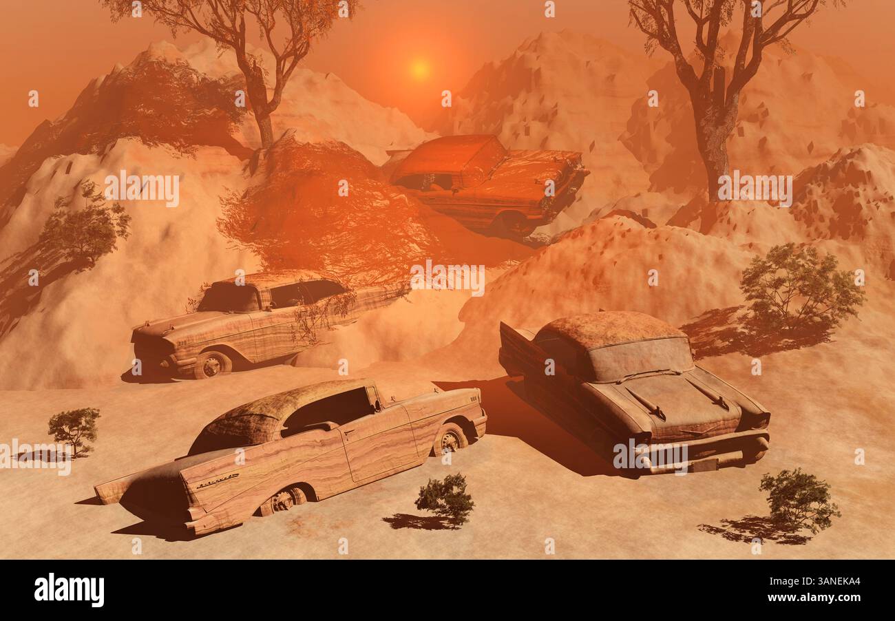 Wüstenautos Stockfoto