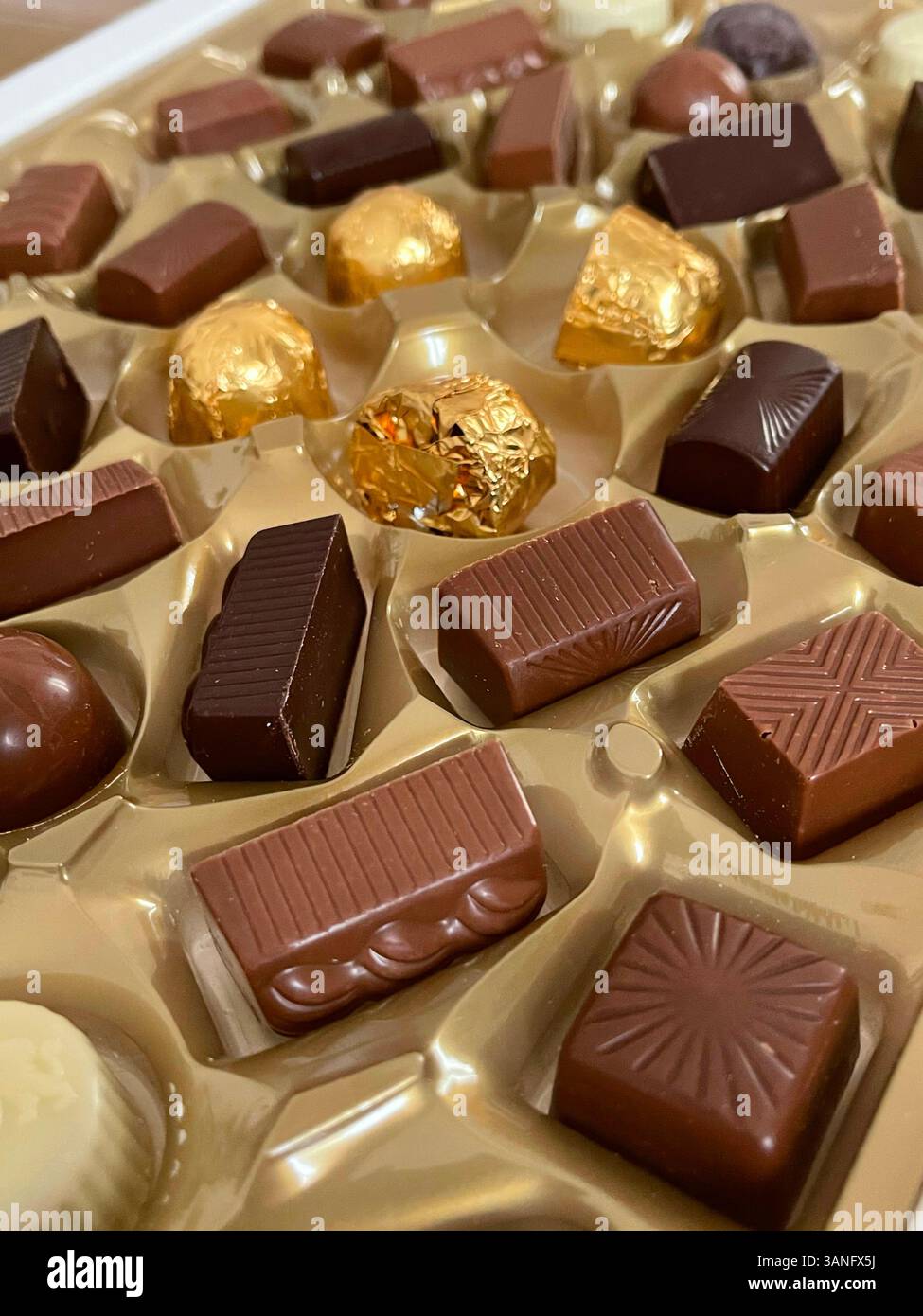 Gemischten Pralinen. Stockfoto