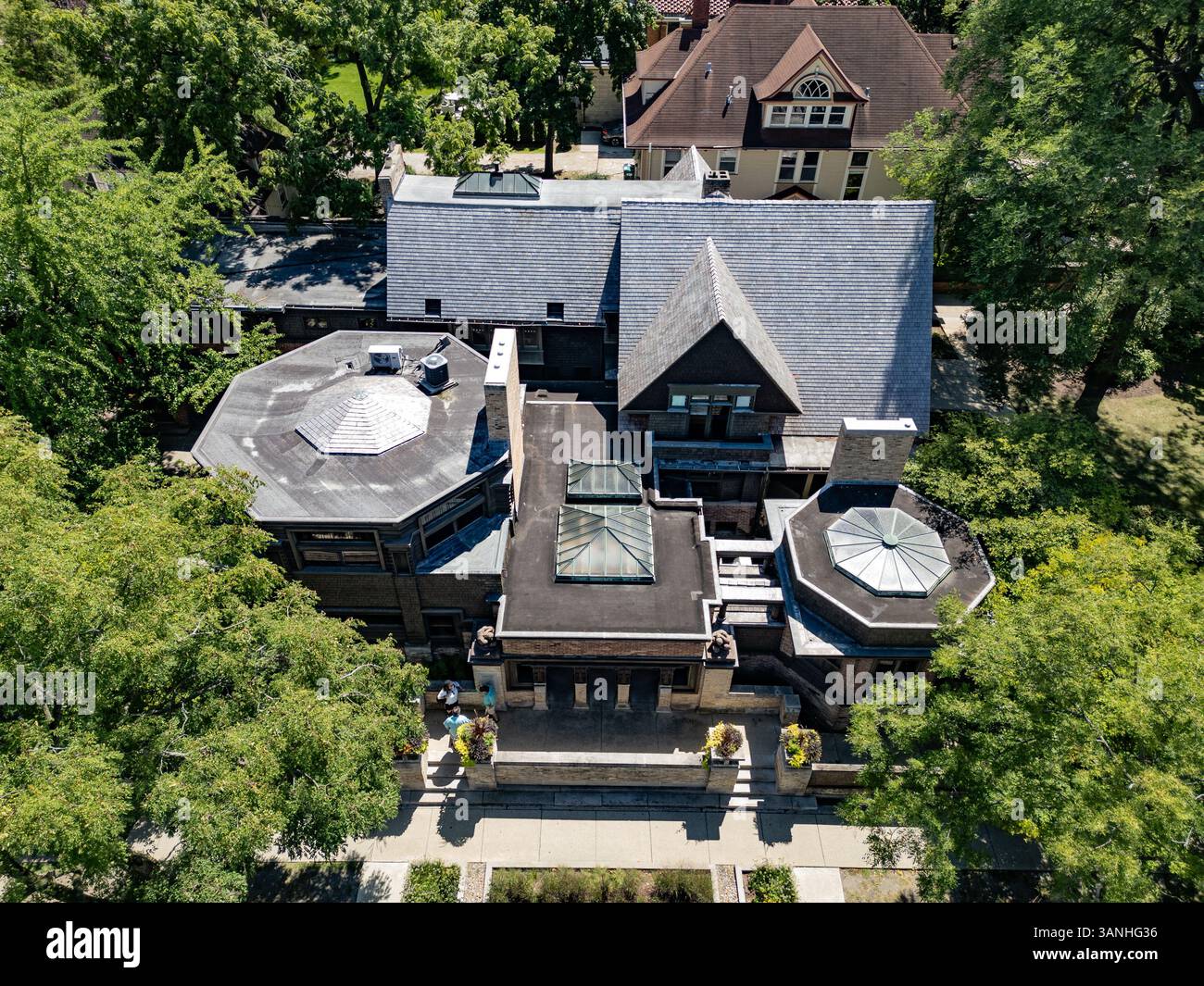 Frank Lloyd Wright Home and Studio, 951 Chicago Ave, Oak Park, IL 60302 Stockfoto Frank Lloyd Wright Home and Studio, 951 Chicago Ave, Oak Park, IL 60302 Stockfoto