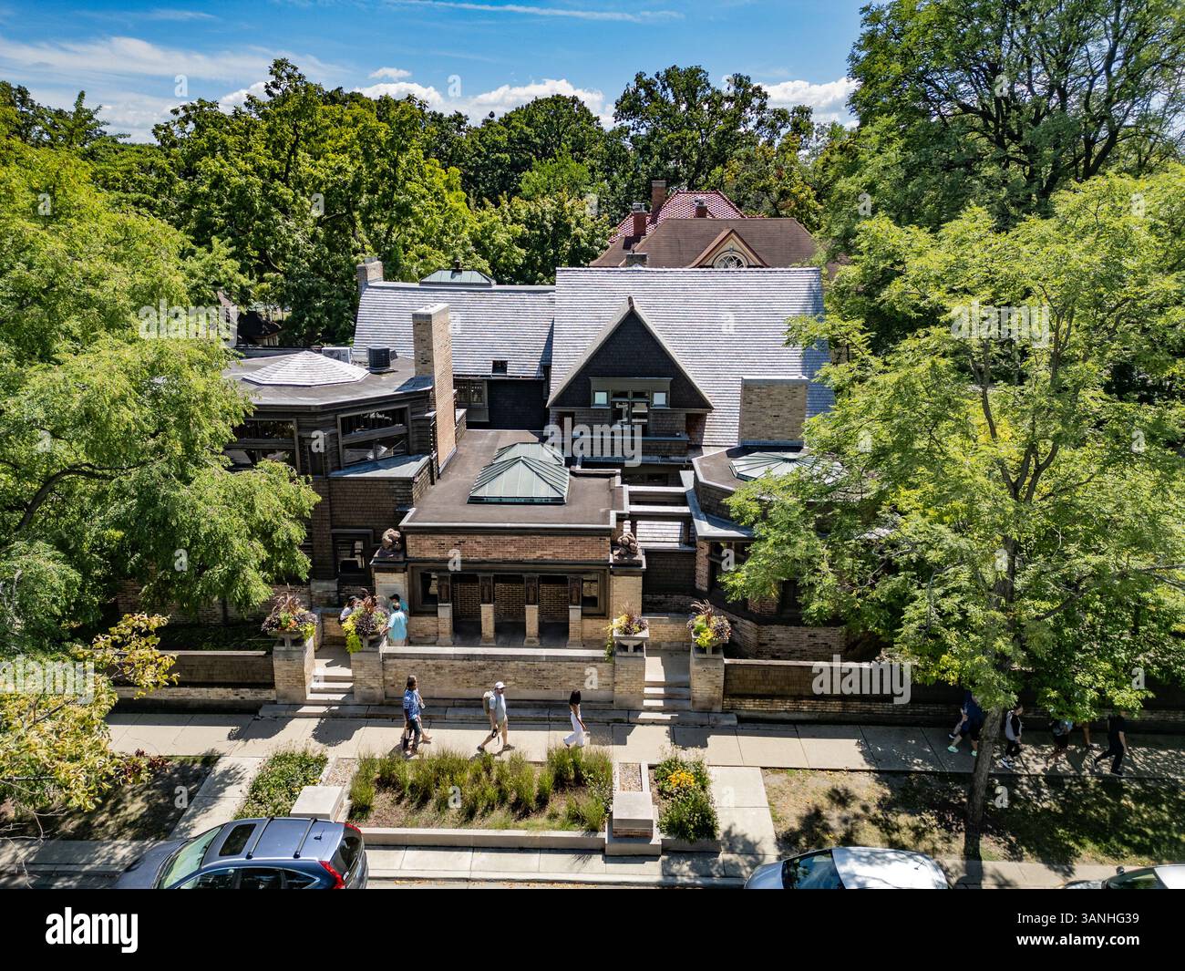 Frank Lloyd Wright Home and Studio, 951 Chicago Ave, Oak Park, IL 60302 Stockfoto Frank Lloyd Wright Home and Studio, 951 Chicago Ave, Oak Park, IL 60302 Stockfoto