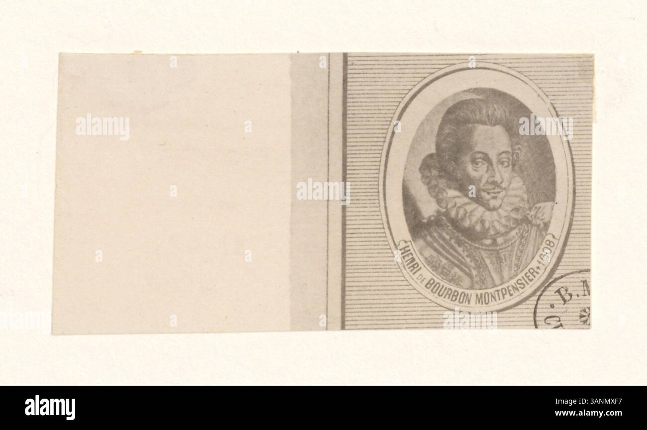 Ein fotomechanischer Druck von Henri de Bourbon-Montpensier, Herzog von Montpensier, der 1608 starb. Dieses Stück ist Teil der Boyer-Sammlung und spiegelt seine historische Bedeutung wider. Stockfoto
